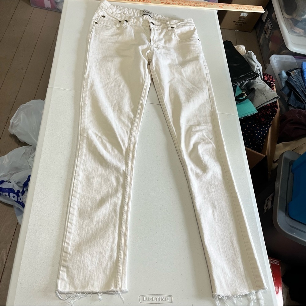 Ganni Cream Skinny Pants - Picture 2 of 8